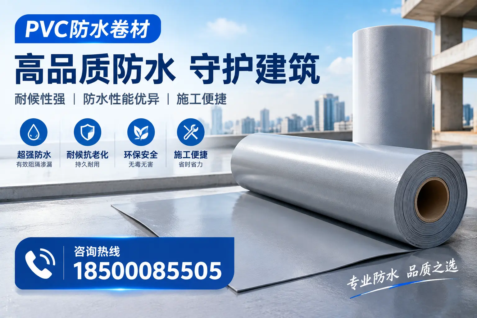 PVC防水卷材的防水效果评测，适合白沙的科学依据